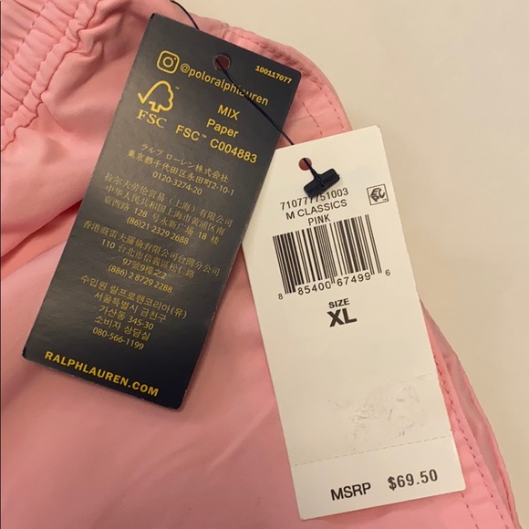Ralph Lauren NWT Pink Swim Trunks Men’s - Picture 4 of 7